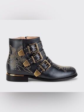 CHLOE Girl's Susanna Studded Ankle Boots